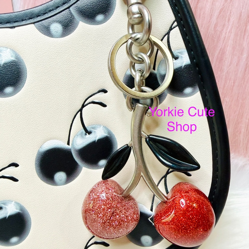 New Pink/Red Silver Cherry Charm🍒